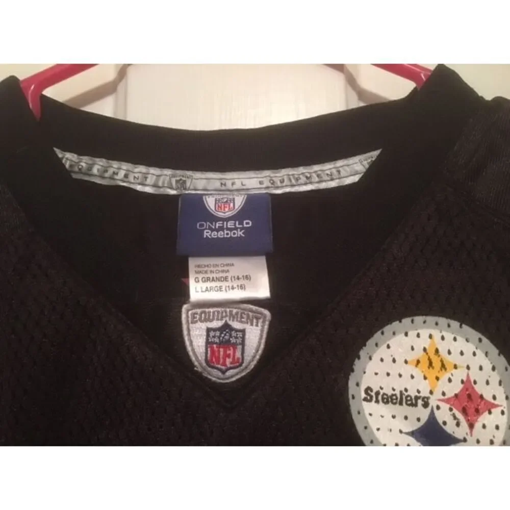 PITTSBURGH STEELERS BEN ROETHLISBERGER SIZE YOUTH LARGE 14-16 REEBOK JERSEY